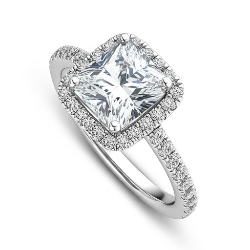 Anillo Halo Radiante