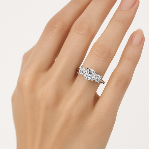 Anillo Tres Piedras en uso