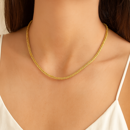 Cadena Bizantina Oro en uso