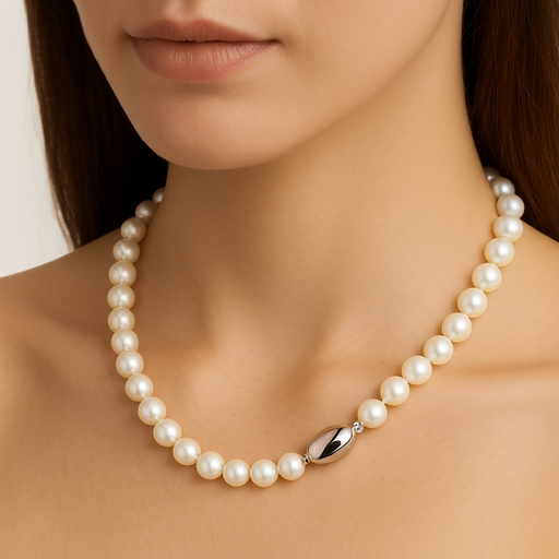 Gargantilla Perlas Akoya en uso