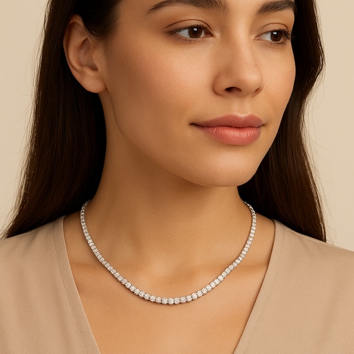 Collar Riviera Diamantes en uso