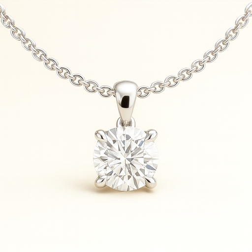 Collar Solitario Flotante